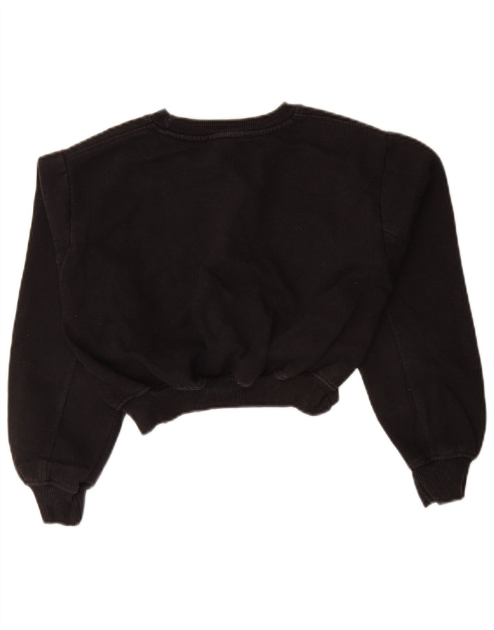 Felpa corta da donna Zara UK 10 piccola nera