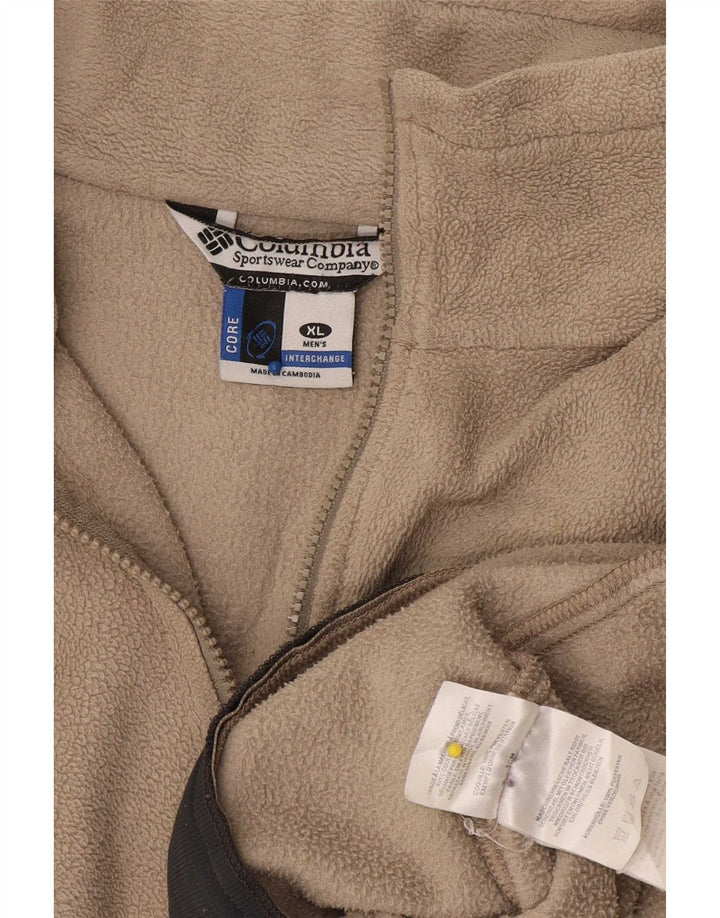 Giacca in pile da uomo Columbia UK 42 XL Poliestere beige