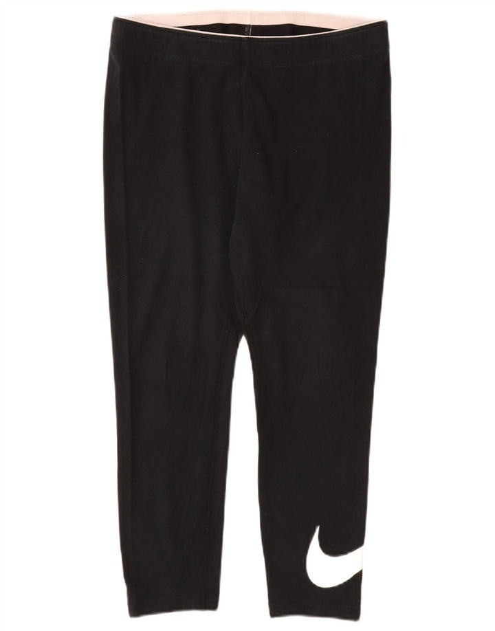 Leggings grafici da donna Nike UK 16 grande cotone nero