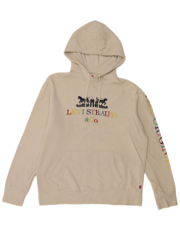 Maglione con cappuccio grafico da uomo Levi's in cotone bianco medio