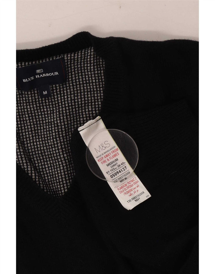 Maglione da uomo con scollo a V blu Harbour Marks & Spencer blu navy medio