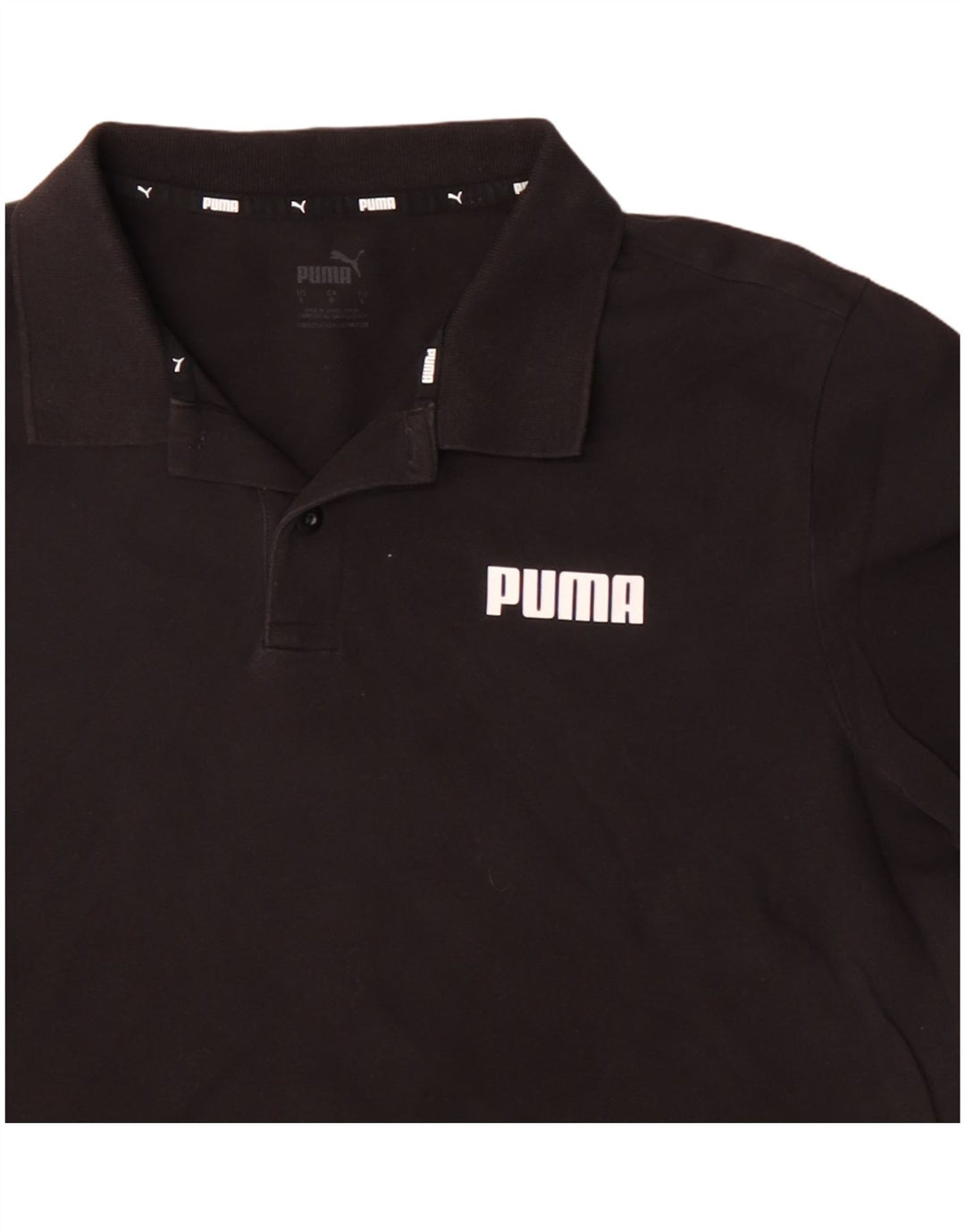 Polo PUMA da uomo grande in cotone nero
