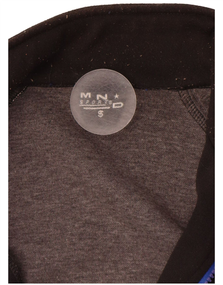 Giacca da tuta da uomo VINTAGE piccola in poliestere color block nero