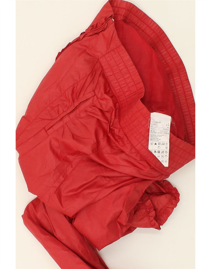 BENETTON Girls Rain Jacket 8-9 Years Large  Red Nylon Vintage Benetton and Second-Hand Benetton from Messina Hembry 
