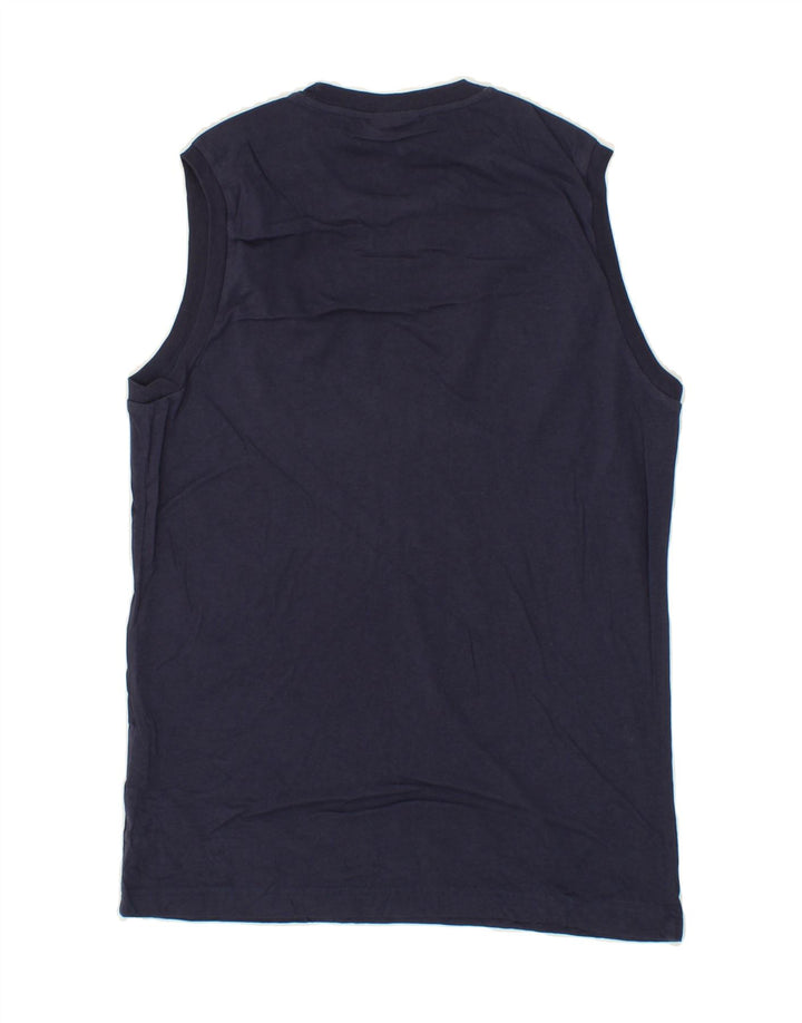 CHAMPION Boys Rochester Graphic Vest Top 9-10 Years Medium Navy Blue Vintage Champion and Second-Hand Champion from Messina Hembry 