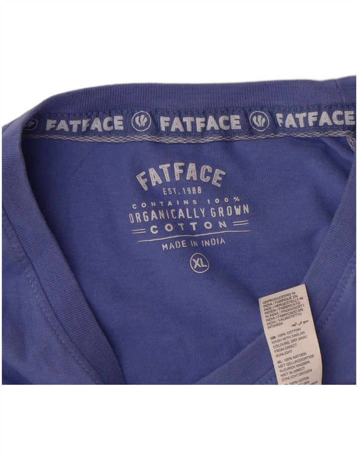 T-shirt da uomo Fat Face Top XL in cotone blu