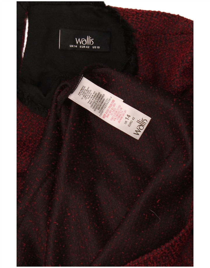 Abito a trapezio da donna Wallis UK 14 Grande poliestere bordeaux