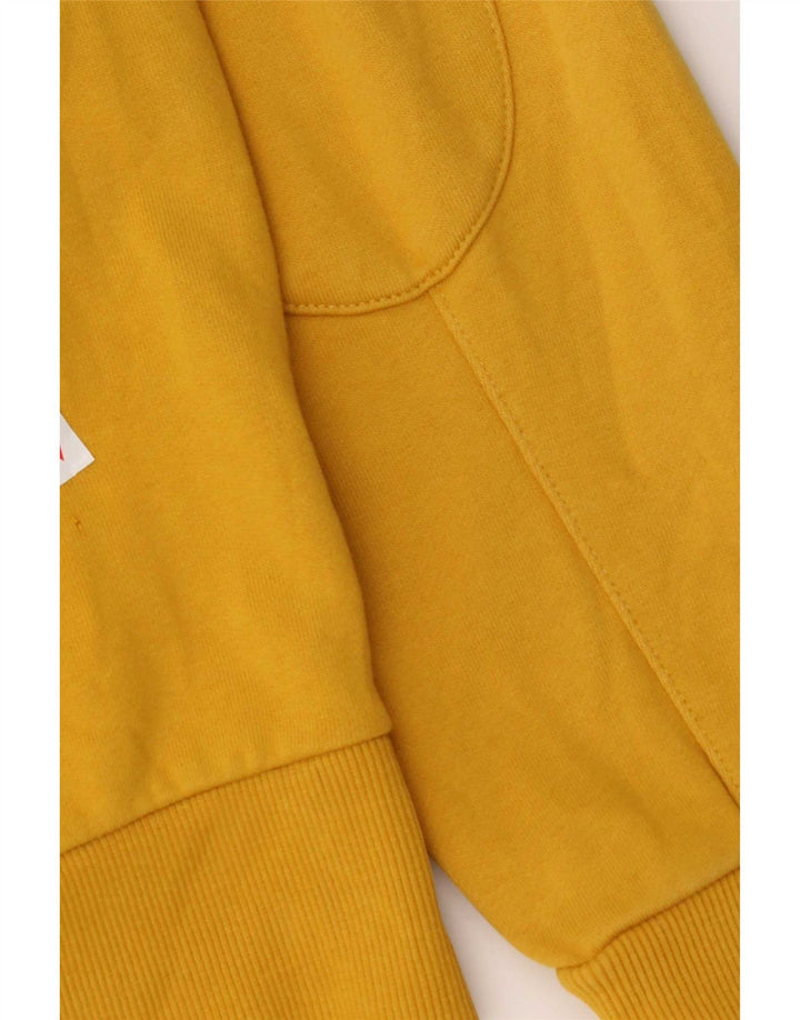 Maglione con cappuccio e zip da uomo Sun68 in cotone giallo medio
