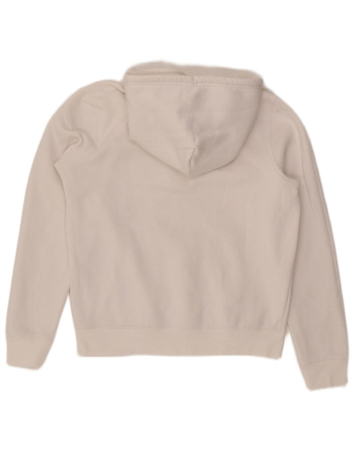 TOMMY HILFIGER Maglione oversize con cappuccio da donna UK 10 piccolo bianco