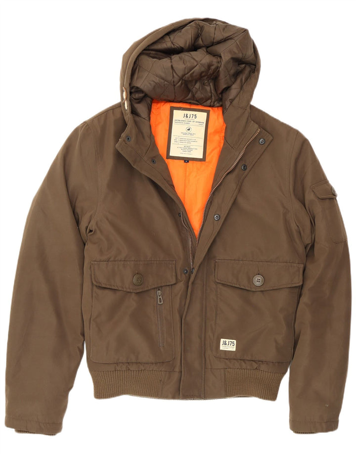 Jack & Jones Bomber con cappuccio da uomo UK 40 Large Poliestere kaki