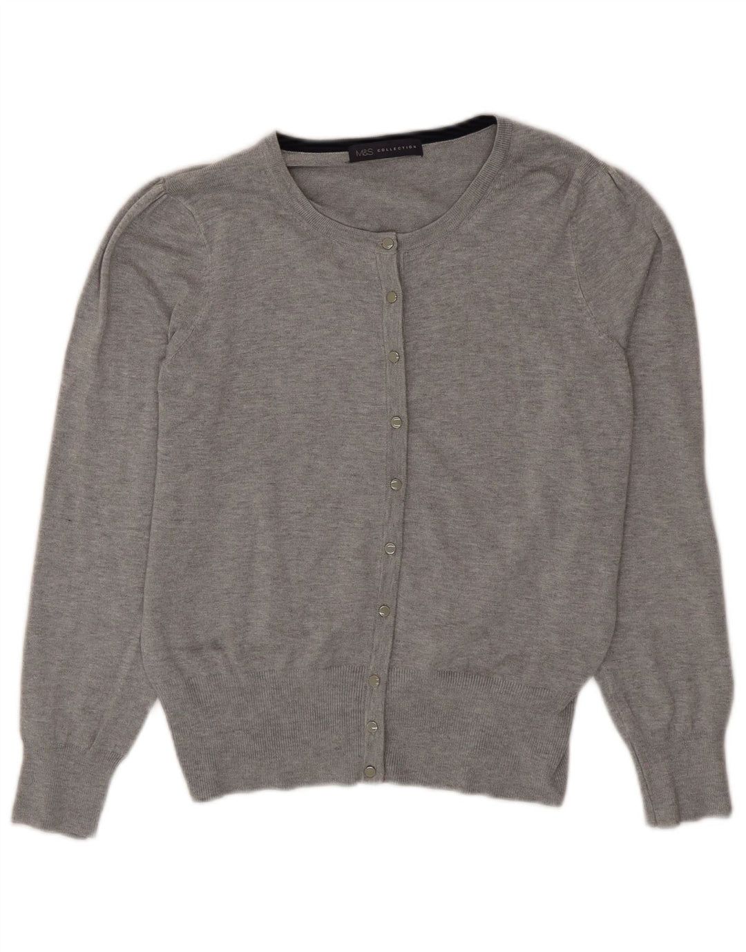 Maglione cardigan da donna Marks & Spencer UK 12 Viscosa grigio medio