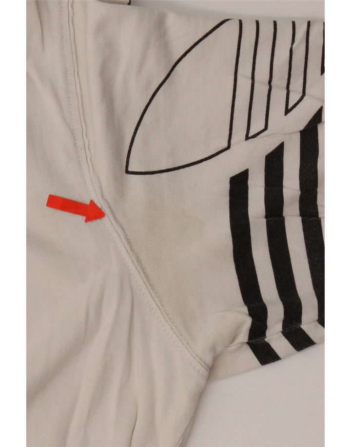 T-shirt grafica da uomo Adidas Top grande in cotone bianco