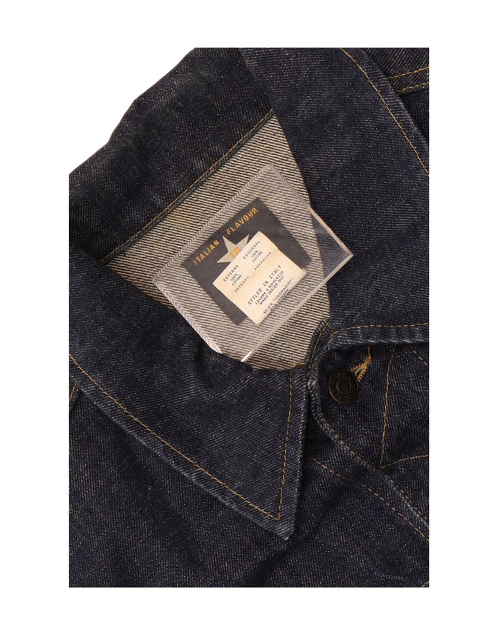 Giacca di jeans da uomo Indian Rags UK 38 cotone blu navy medio