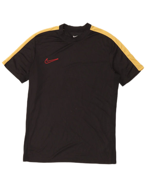 T-shirt Nike da uomo Dri Fit Slim Fit, grande, in poliestere color block nero