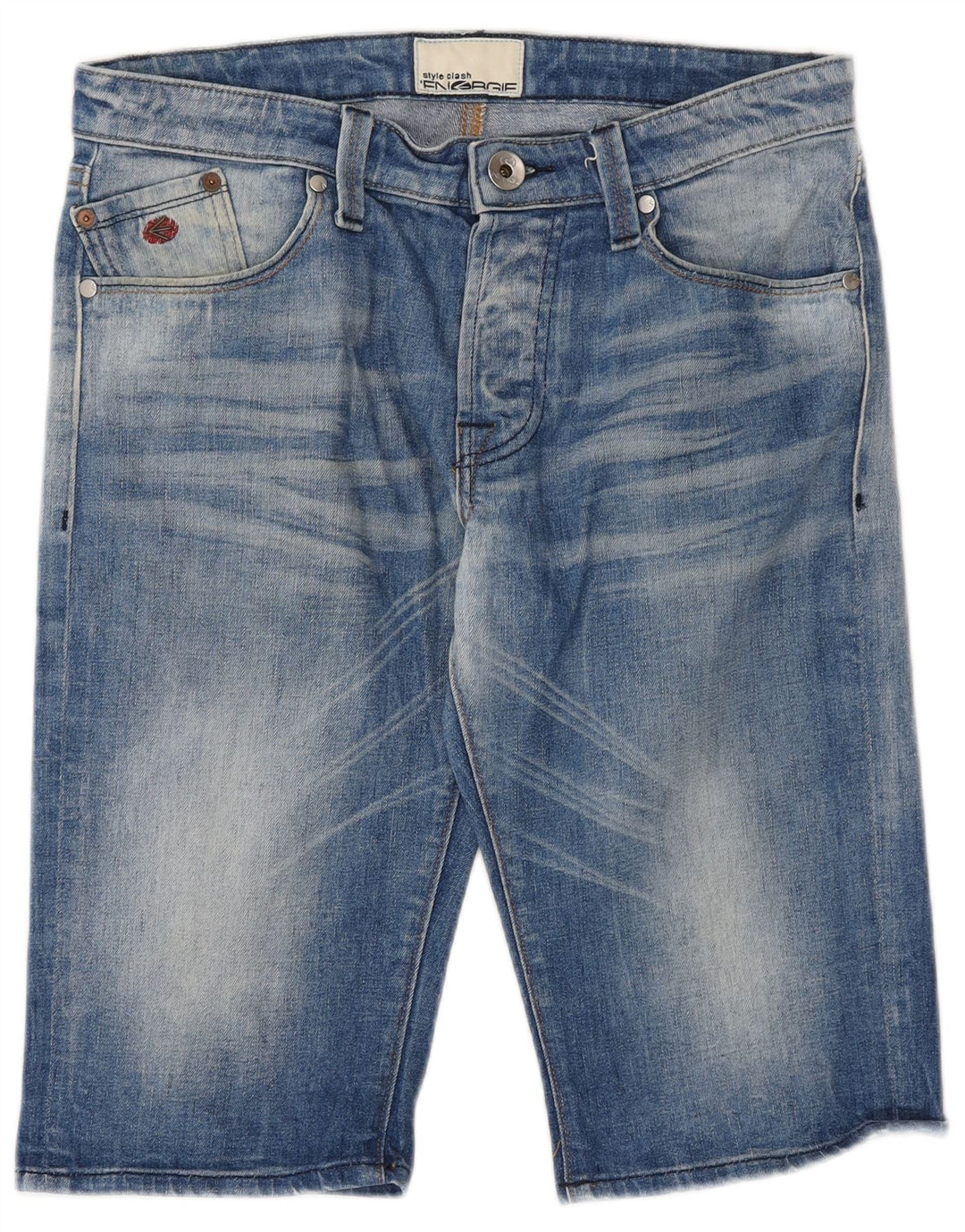 Pantaloncini di jeans da uomo Energie W32 cotone blu medio