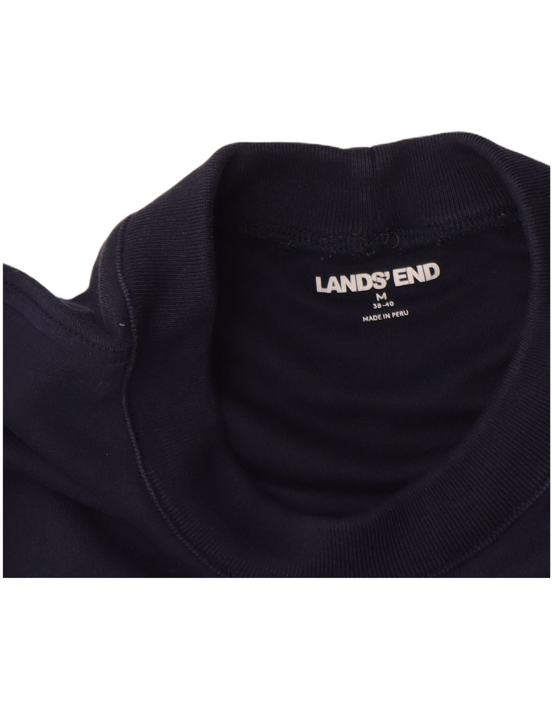 Maglia da uomo a manica lunga Lands End UK 38/40 medio blu navy