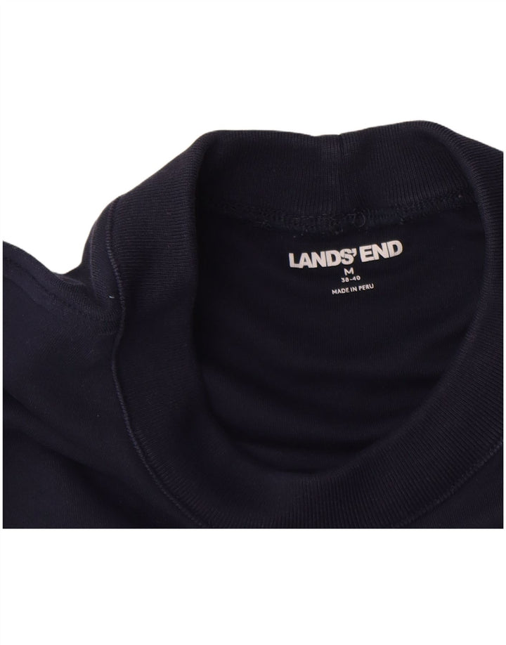 Maglia da uomo a manica lunga Lands End UK 38/40 medio blu navy