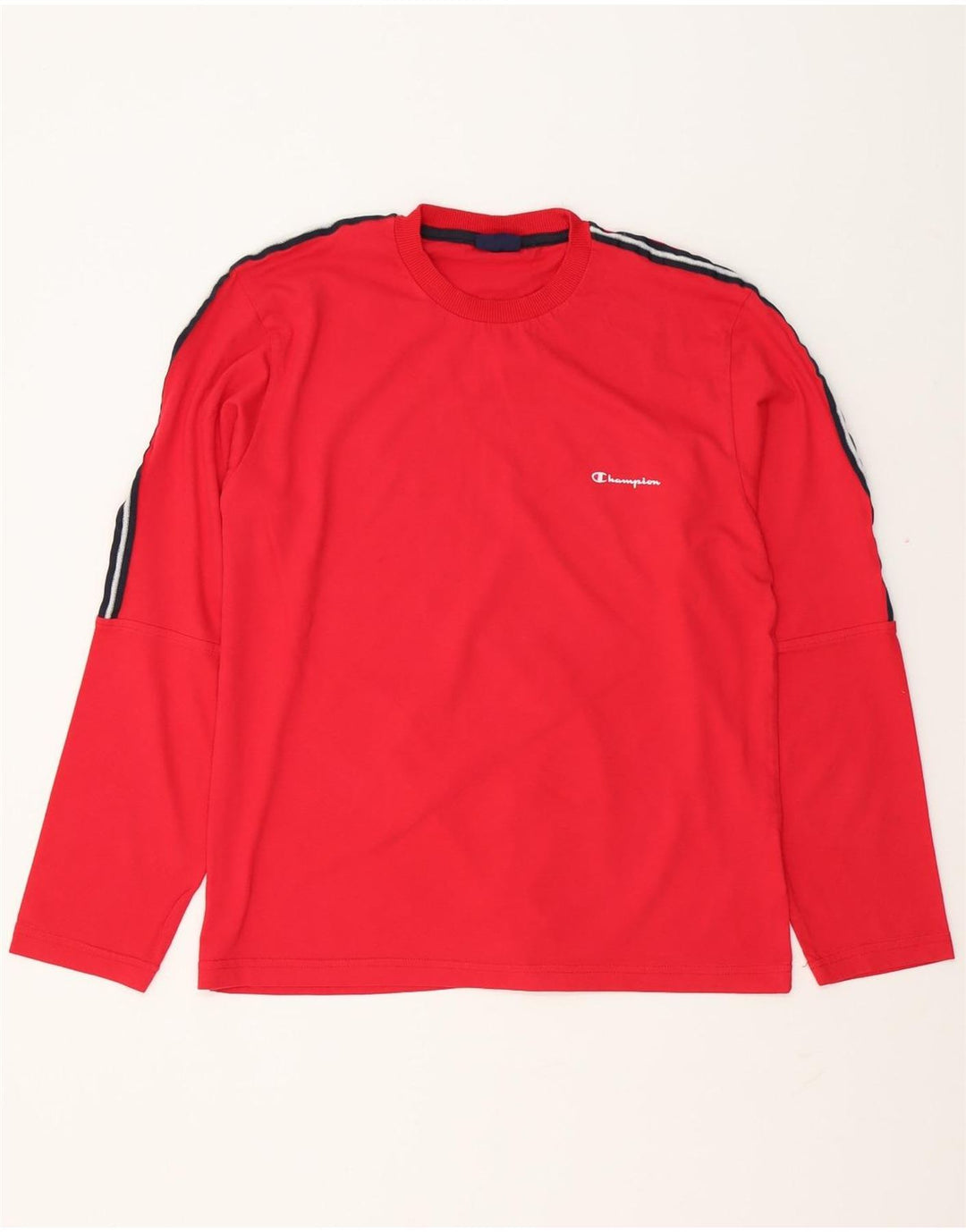 CHAMPION Top da uomo a maniche lunghe grande in cotone rosso