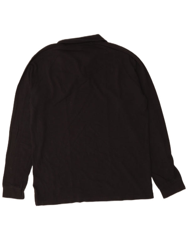 Polo Reebok da uomo a maniche lunghe XL in cotone nero