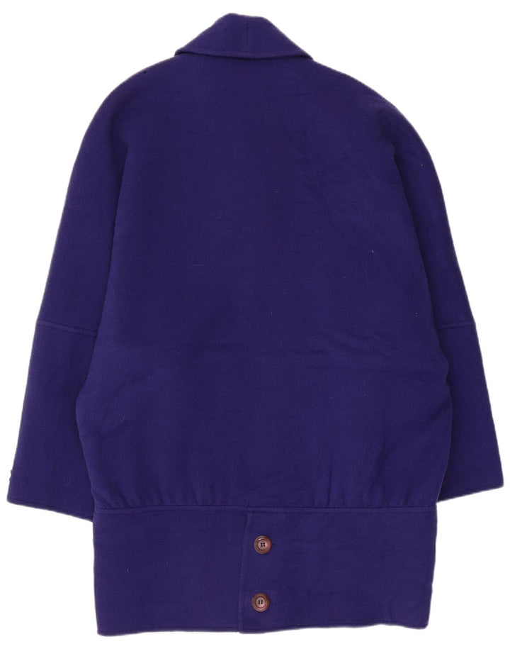 Cappotto doppiopetto oversize da donna vintage IT 42 Lana viola medio