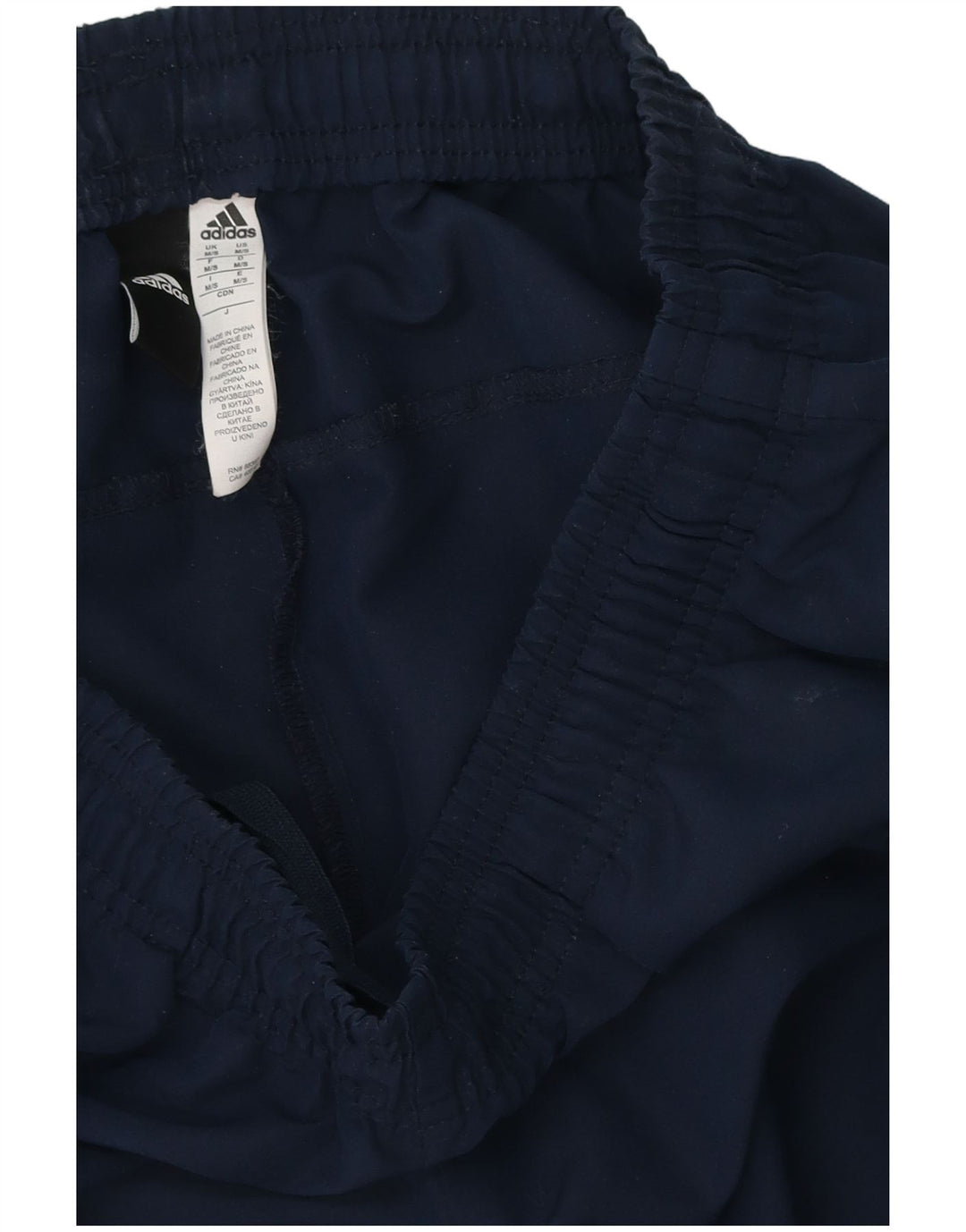 Pantaloni da tuta grafica da uomo Adidas medi in poliestere blu navy