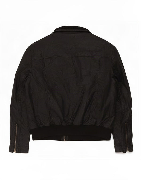Giacca in pelle Sherpa Autograph da uomo Marks & Spencer UK 42 XL Nera