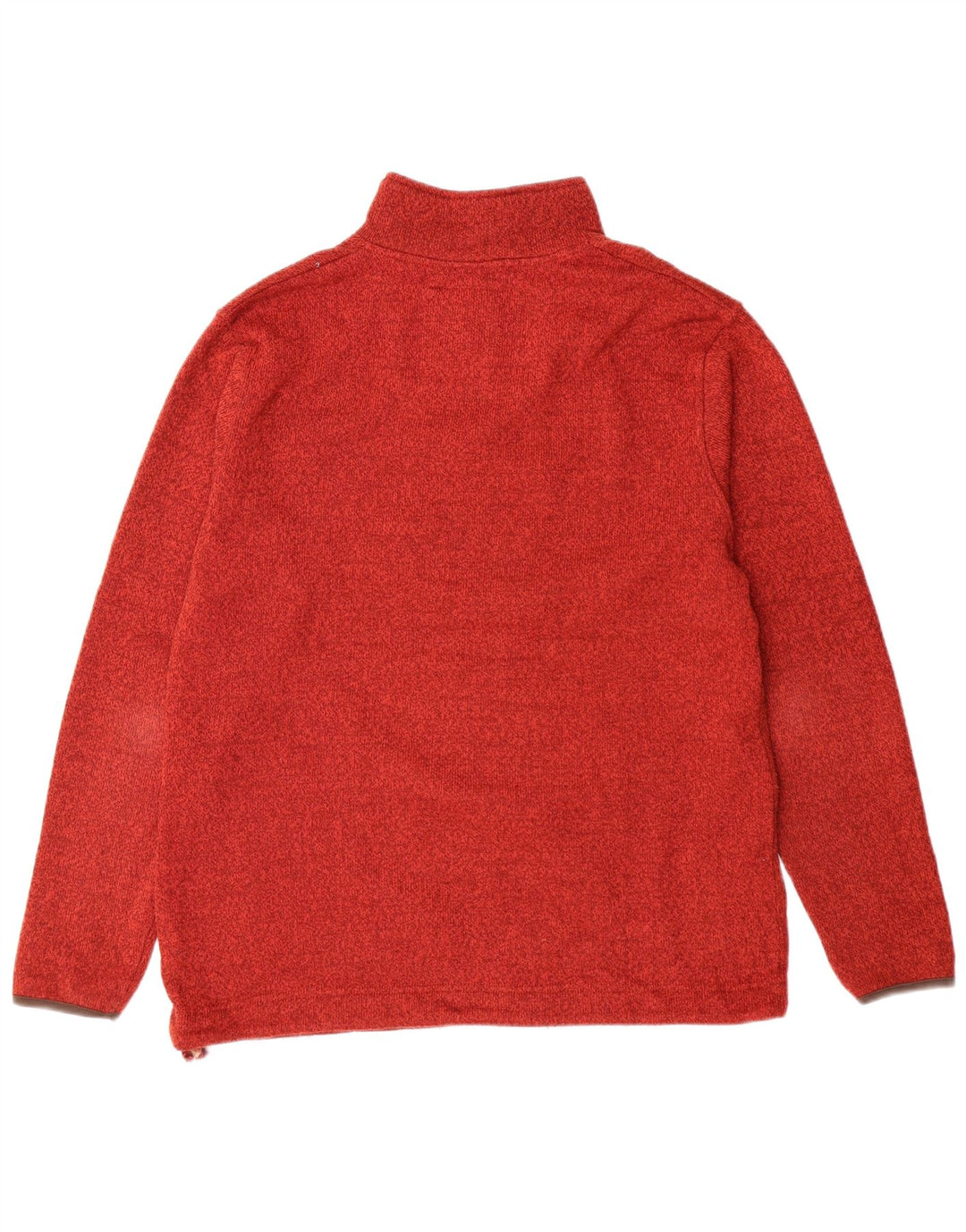 Felpa da uomo con collo con zip Weird Fish, grande poliestere chiazzato rosso