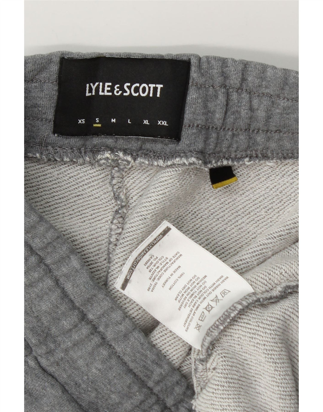 Pantaloni da tuta da uomo Lyle & Scott Joggers piccoli in cotone grigio