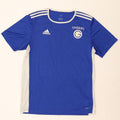 ADIDAS Mens Climalite T-Shirt Top Large Blue Colourblock Polyester Vintage Adidas and Second-Hand Adidas from Messina Hembry 