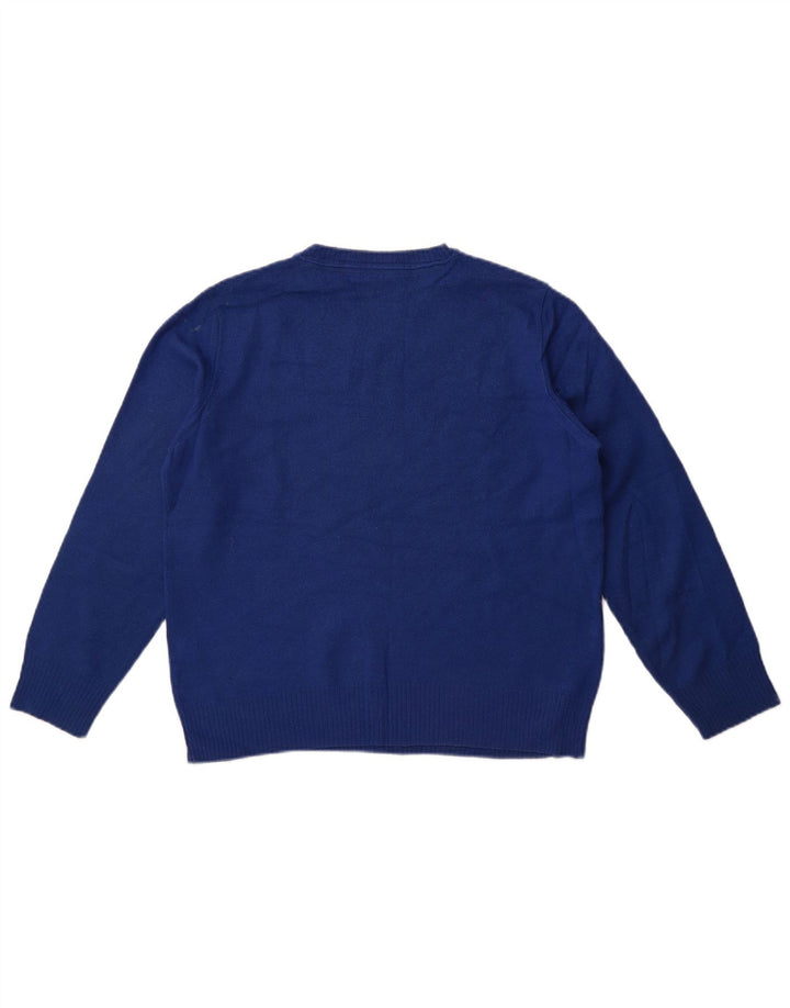 Maglione da donna con scollo a V autografo Marks & Spencer UK 16 grande blu