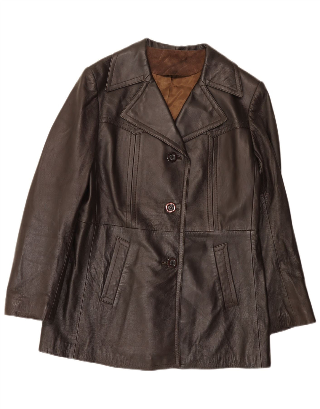 Giacca in pelle da donna Everest IT 48 XL Marrone