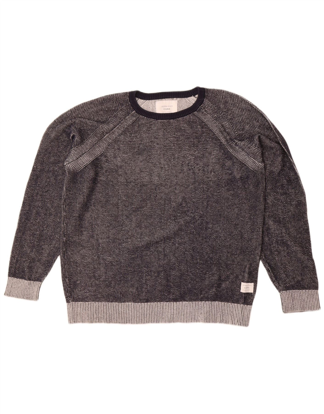 Maglione maglione girocollo da uomo Jack & Jones XL in cotone grigio