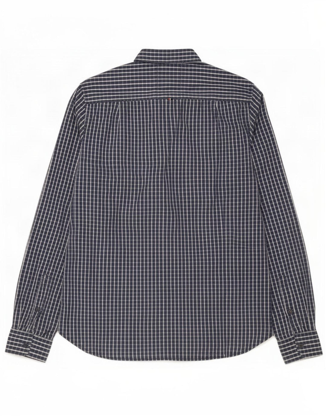 Camicia da uomo Superdry Large in cotone a quadretti blu navy