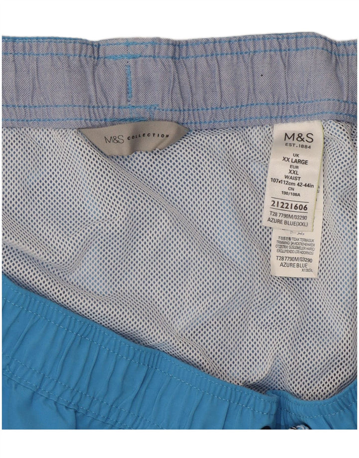 Pantaloncini da bagno da uomo Marks & Spencer 2XL blu poliestere