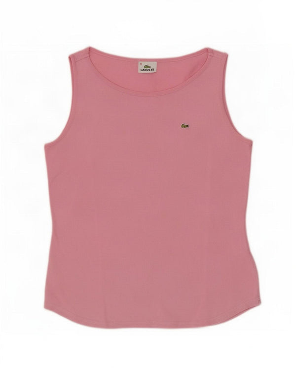 Canotta da donna Lacoste taglia 44 grande in cotone rosa