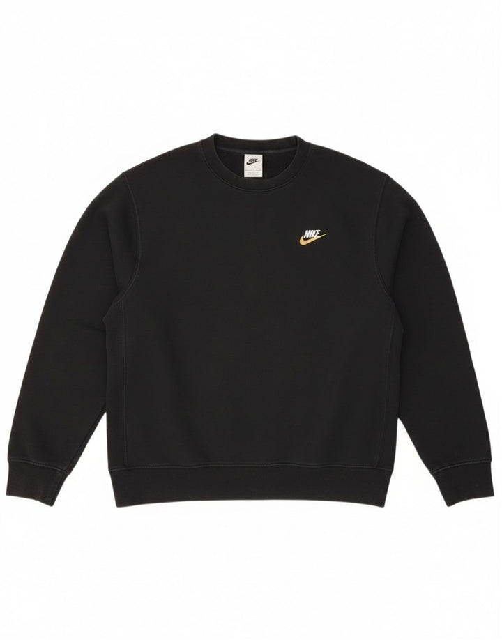 Felpa Nike Uomo Maglione Piccolo Cotone Nero