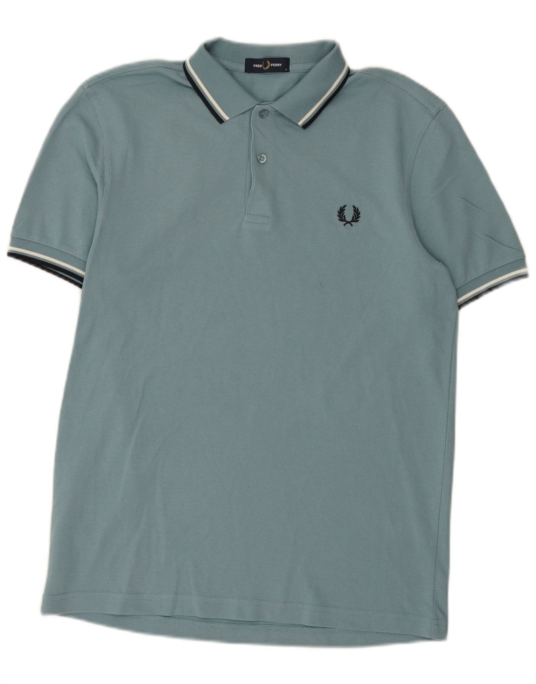 Polo da uomo Fred Perry in cotone a righe blu medio