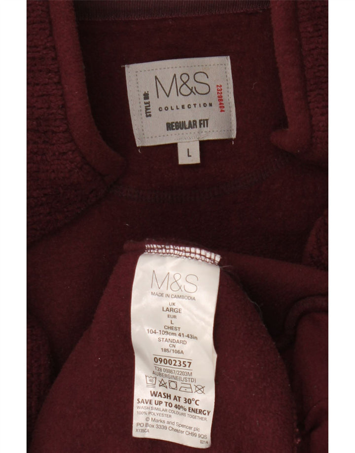 Giacca da ginnastica da uomo Marks & Spencer vestibilità regolare grande bordeaux