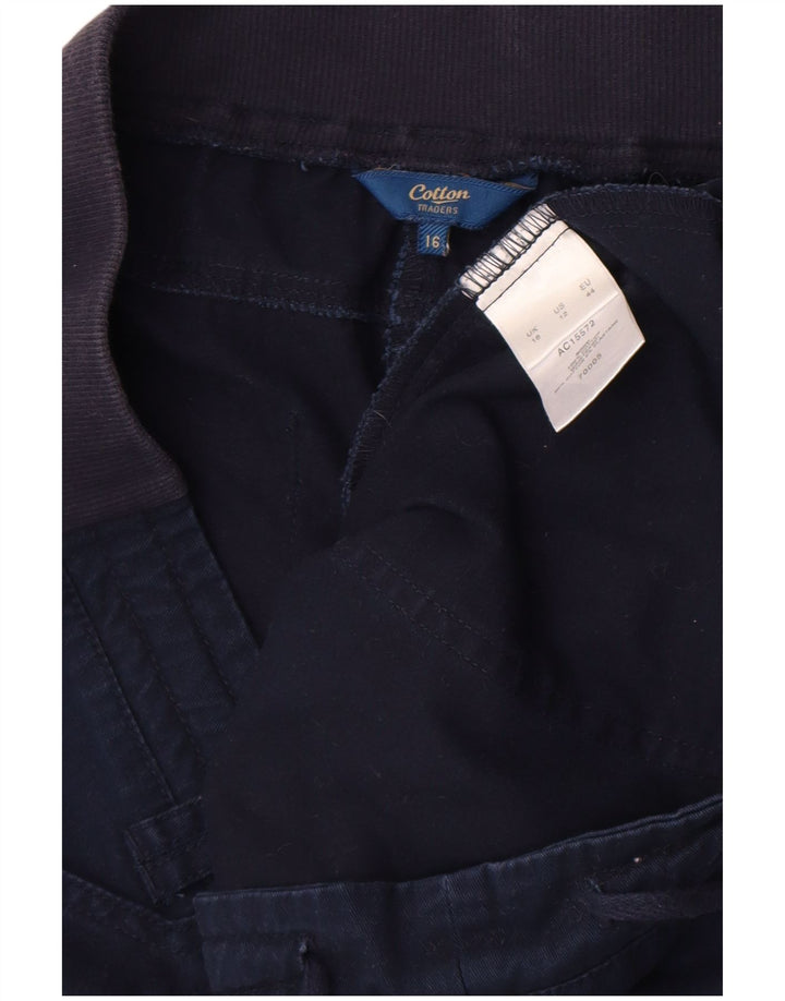 Pantaloni dritti da donna Traders UK 16 Large W36 L29 Blu Navy