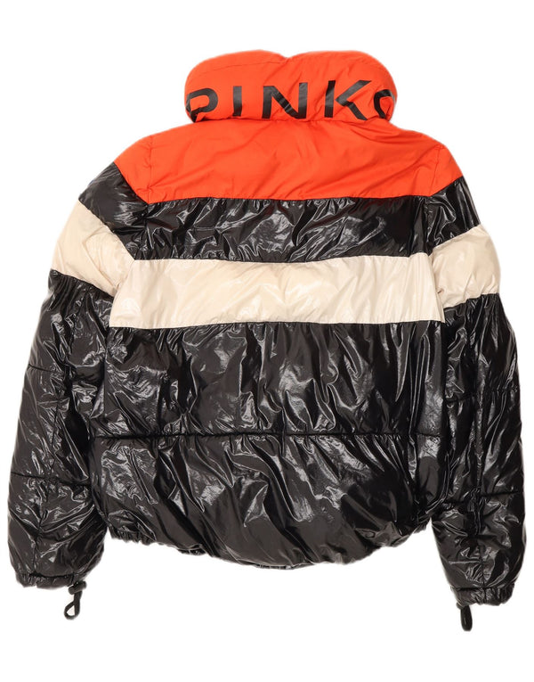 Giacca imbottita oversize grafica da donna Pinko UK 6 XS Black Colourblock