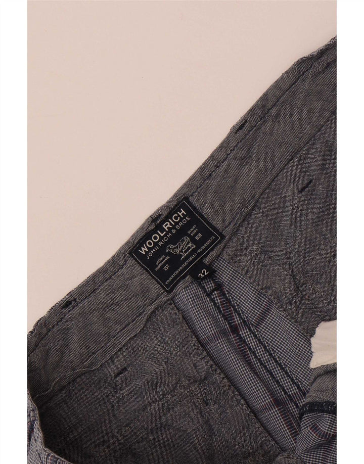 Pantaloncini chino da uomo Woolrich W32 a quadri blu medio