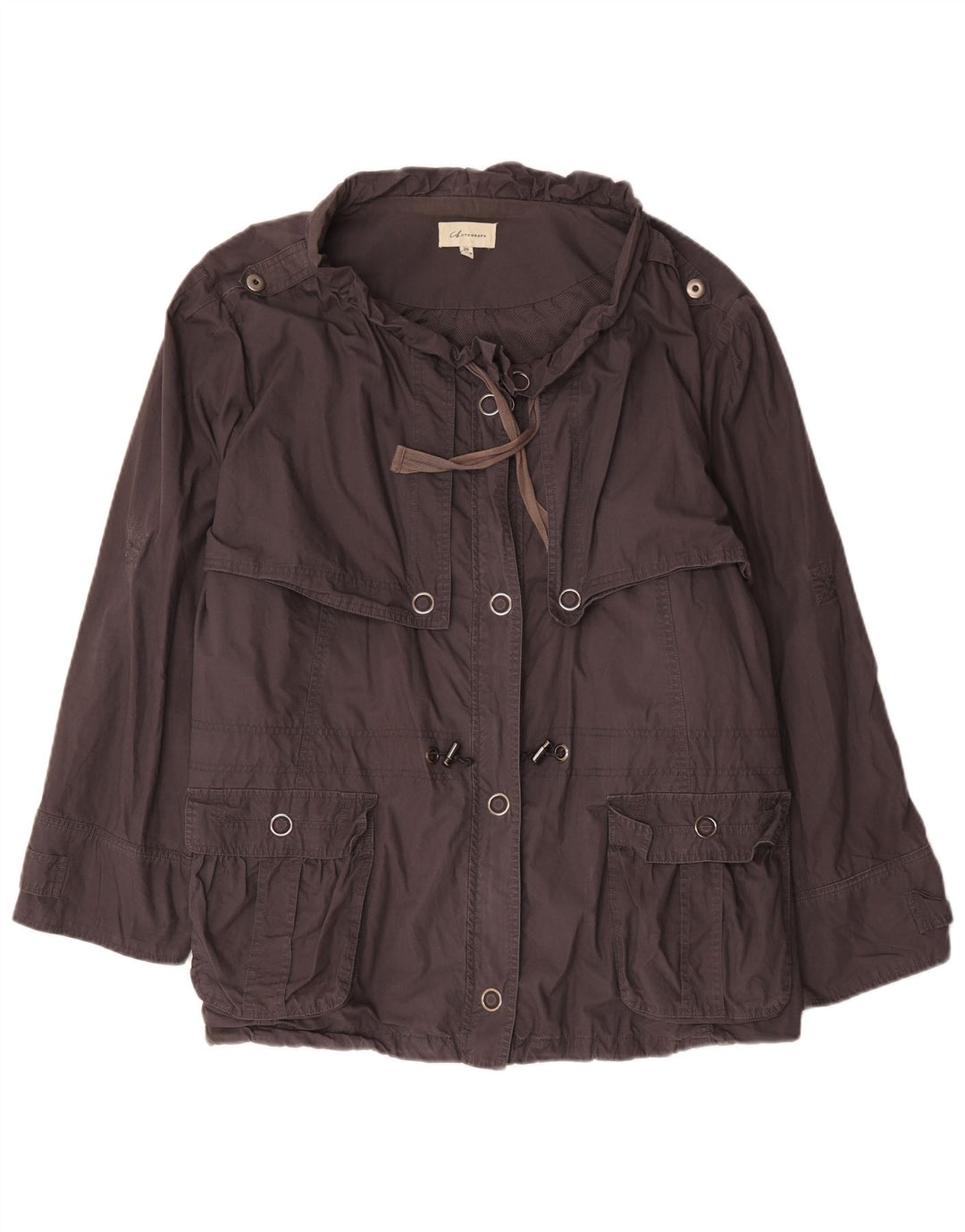 Giacca militare da donna Marks & Spencer UK 26 5XL cotone marrone