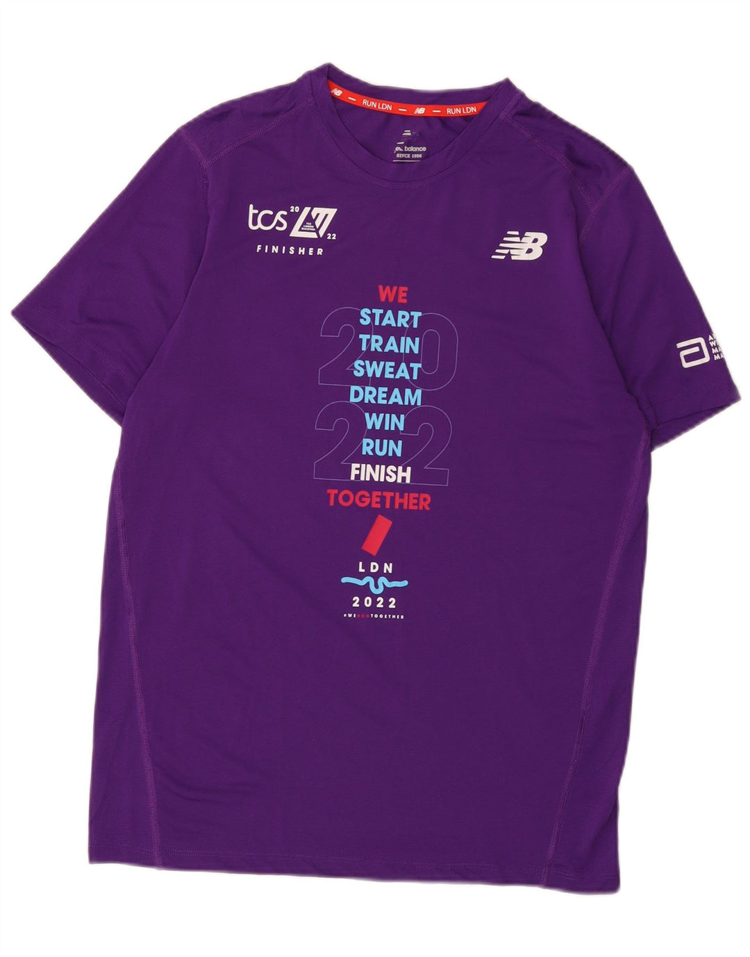 NEW BALANCE T-shirt grafica da uomo Top poliestere viola medio