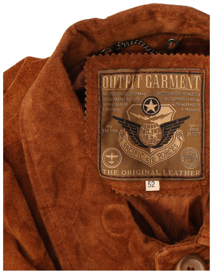 Giacca da uomo in pelle scamosciata PACIFIC AIR FORCES IT 52 XL in pelle marrone
