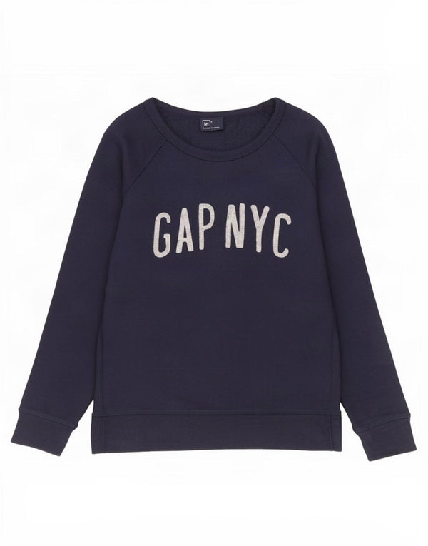 Felpa grafica da uomo Gap Jumper XL in cotone blu navy