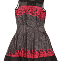 Desigual Abito da donna senza maniche a trapezio EU 40 Paisley grigio medio