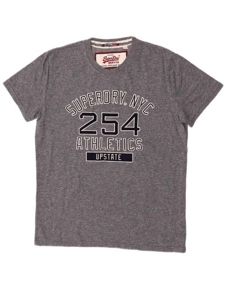 T-shirt grafica da uomo Superdry Top XL in cotone grigio