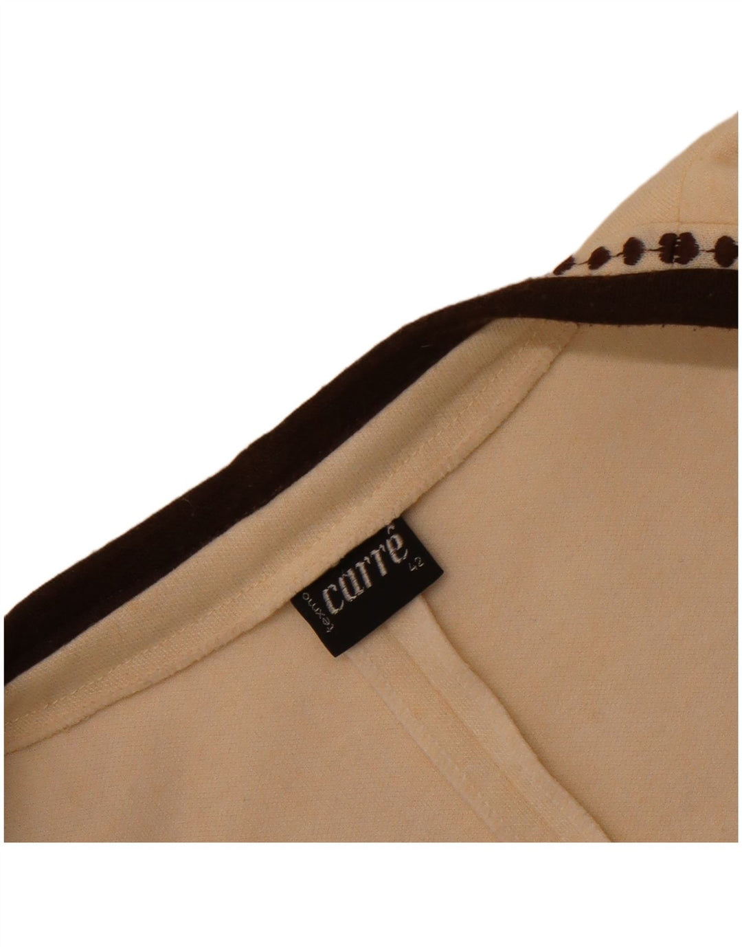 Maglione cardigan aperto senza maniche da donna Carre EU 42 grande bianco sporco