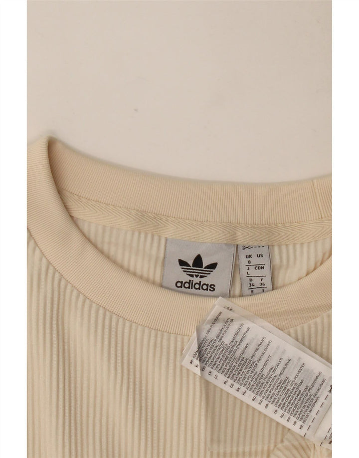 Canotta oversize da donna Adidas UK 8 Small Beige Poliestere