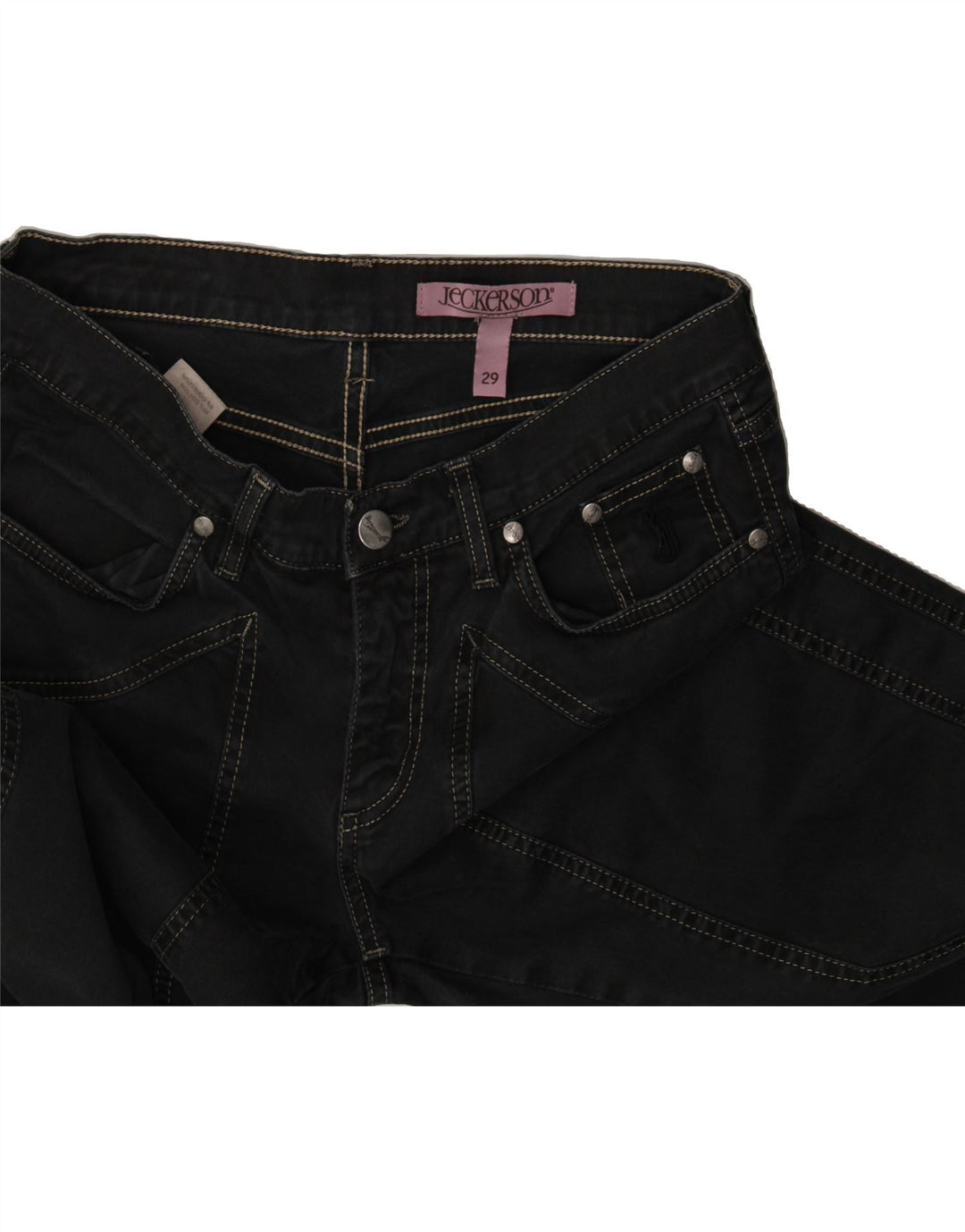 JECKERSON Womens Straight Jeans W29 L34 Grey Cotton Vintage Jeckerson and Second-Hand Jeckerson from Messina Hembry 